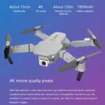 E88 Pro 4K HD Camera Drone WiFi FPV Foldable RC Quadcopter 6 | PricZone