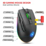 HXSJ 61 Key RGB Gaming Keyboard Mouse 3 | PricZone