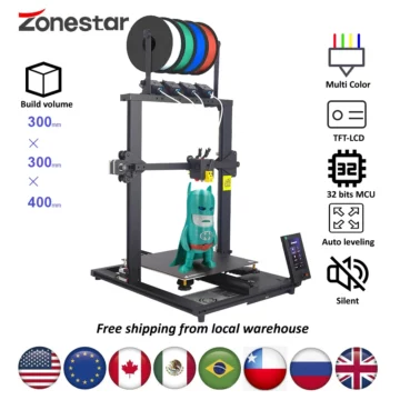 ZONESTAR Z8PM4Pro MK2 4 in 1 Multi Color 3D Printer | PricZone