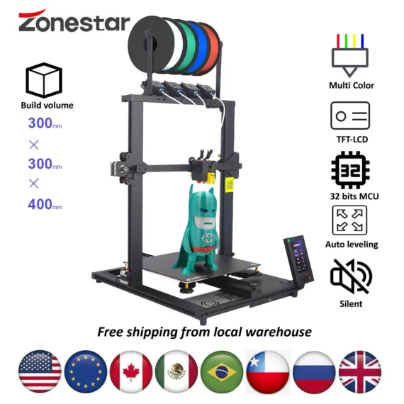 ZONESTAR Z8PM4Pro MK2 4 in 1 Multi Color 3D Printer