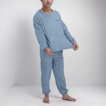 Cozy Flannel Men's Pajama Set - Winter Warm Sleepwear 2