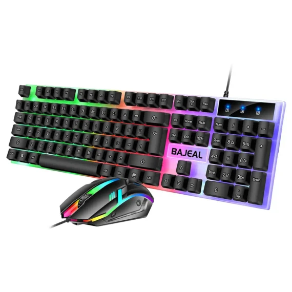 RGB Backlit Wired Keyboard Mouse 104 Key Set | PricZone