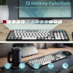 2 in 1 BT Keyboard Mouse Set with Phone Holder 3