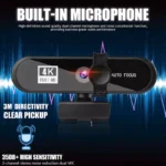 4K Ultra HD Webcam 120° Wide Angle AF Mic | PricZone