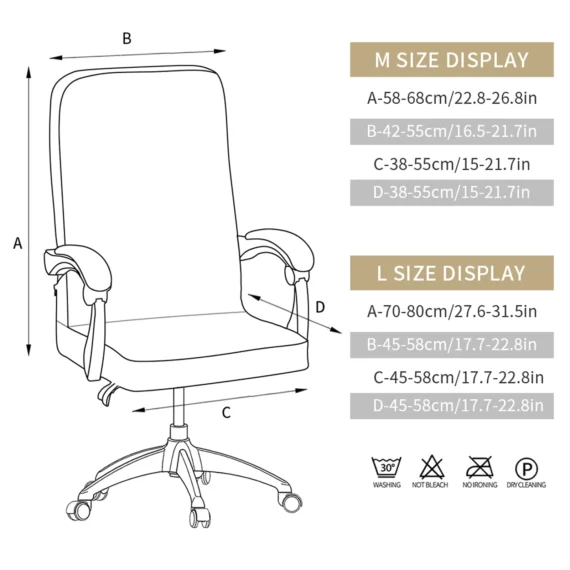 Stretch Geometry Office Chair Cover ML Sizes 5 | PricZone