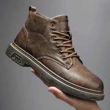 Damyuan Men's High-Top Leather Boots 2