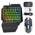 RGB One Hand Keypad Mouse Set for Consoles | PricZone