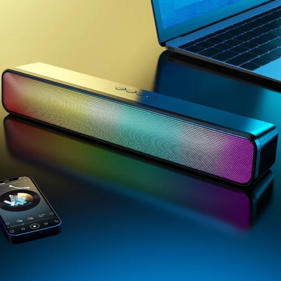 Compact RGB Desk Soundbar 3D Stereo Bluetooth Speaker | PricZone