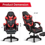 Swivel Gamer Chair Adjustable Backrest Seat Height 6 | PricZone