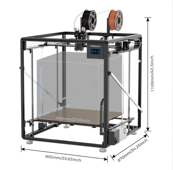 TRONXY VEHO 600 2E Large 3D Printer Dual Extruder | PricZone