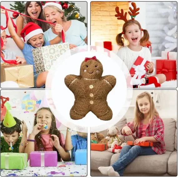 Cute Gingerbread Man Plush Pillow for Christmas 5 | PricZone