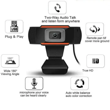 Full HD 1080P USB Webcam with Mic for PC 2