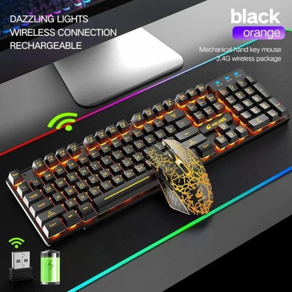 Rainbow LED Gaming Keyboard Mouse Set 4 | PricZone