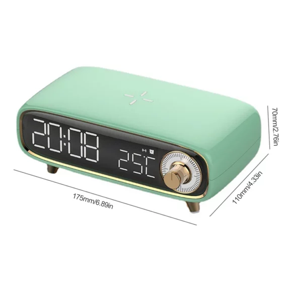 15W Bluetooth Speaker Charger Alarm Clock Gift 6 | PricZone