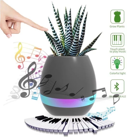 Smart LED Plant Pot Bluetooth Speaker Night Light 3 | PricZone