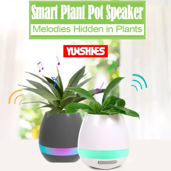 Smart LED Plant Pot Bluetooth Speaker Night Light 2 | PricZone