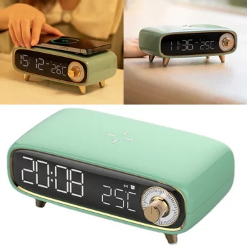 15W Bluetooth Speaker Charger Alarm Clock Gift | PricZone