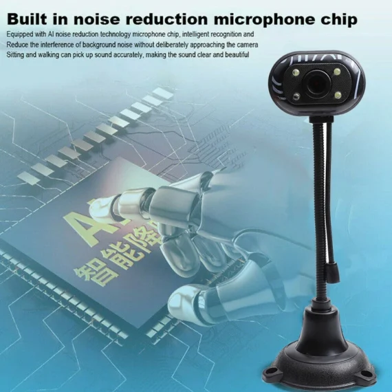 HD 4 LED USB Webcam with Microphone for Desktop Laptop 2 | PricZone