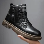 Damyuan Mens High Top Leather Boots 3 | PricZone