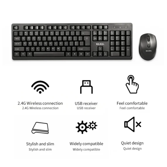 24G Wireless Keyboard Mouse Combo for PC 4 | PricZone