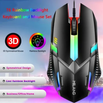 Ergonomic Gaming Keyboard  Mouse Set 1 | PricZone