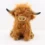 Highland Cow Plush Toy Set, Soft Stuffed Animal, 25cm