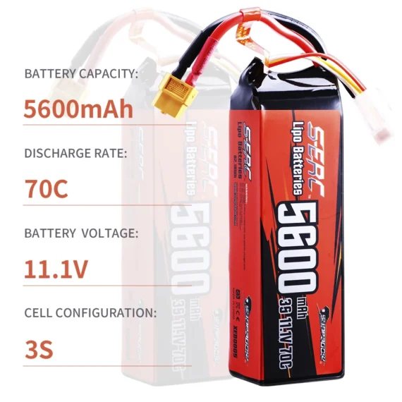 Sunpadow 3S 111V 5600mAh 70C Lipo Battery 2 | PricZone