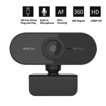 Plug and Play 1080P HD Webcam with Mic 2