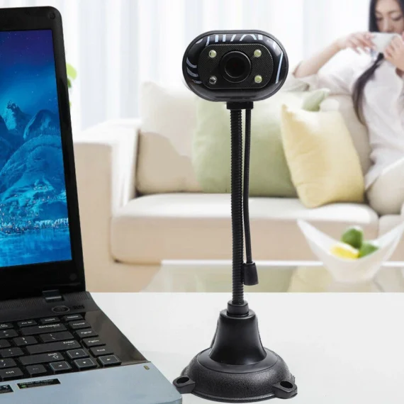 HD 4 LED USB Webcam with Microphone for Desktop Laptop 3 | PricZone