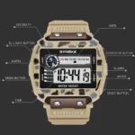 Large Screen Sports Watch Outdoor Leather 4 | PricZone