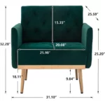 Chic Tufted Armchair with Gold Legs for Decor 3 | PricZone