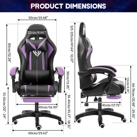 RGB Gaming Chair Ergonomic Massage Swivel 6 | PricZone