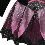 Girls Sparkly Witch Costume with Hat Wand 5 | PricZone