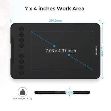 XPPen Deco Mini7 Graphics Tablet 7x4.3