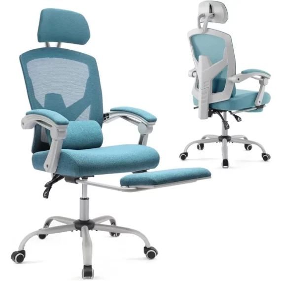 Reclining Ergonomic Mesh Office Chair with footrest | PricZone