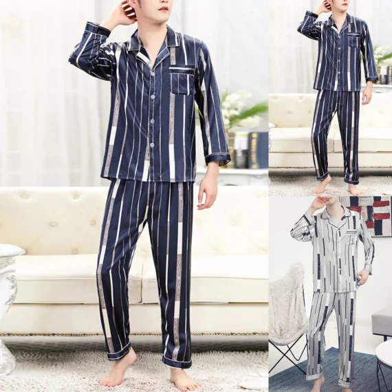 Mens Printed Winter Pajamas Set Cozy Light | PricZone