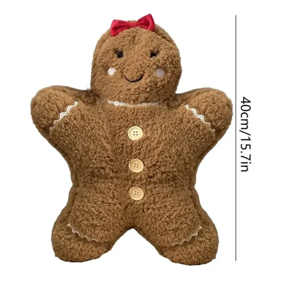 Cute Gingerbread Man Plush Pillow for Christmas 6 | PricZone