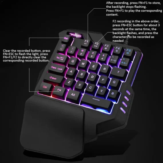 35 Key LED Backlit Gaming Keypad Mouse Combo 4 | PricZone