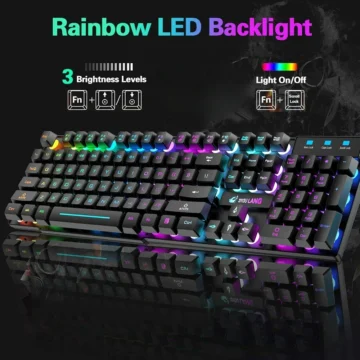 Rainbow LED Gaming Keyboard & Mouse Set 2