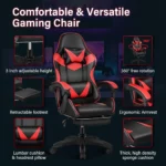 Adjustable Ergonomic Gaming Chair Swivel Recline 5 | PricZone