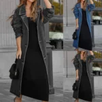 Vintage Double Breasted Denim Trench Coat 3 | PricZone