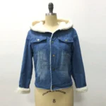 Long Fleece Denim Hooded Jacket 4 | PricZone