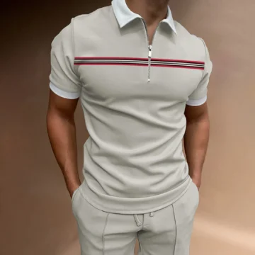 Summer Polo Shirt Solid Lapel 2