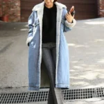 Winter Fleece Long Denim Coat for Women | PricZone