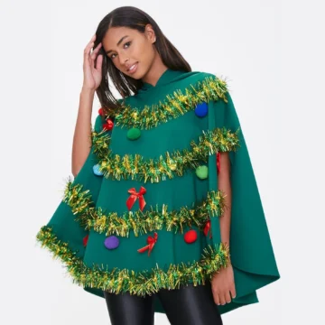 3D Christmas Tree Hooded Cape Costume | PricZone