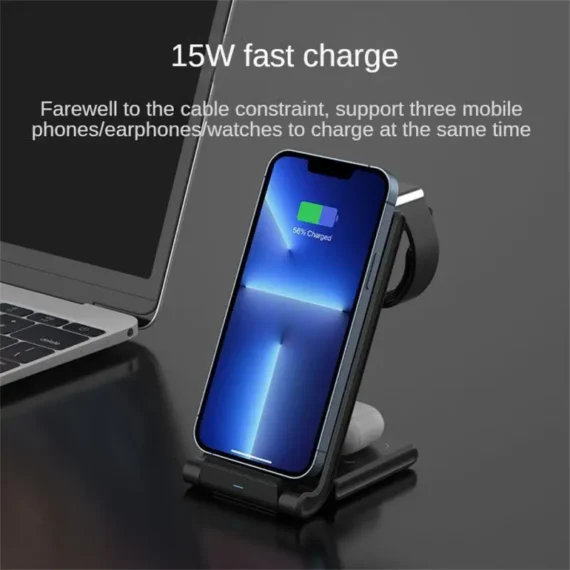 3 in 1 Vertical Foldable Wireless Charger 3 | PricZone