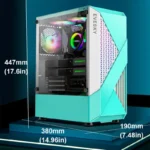 ATX Mid Tower Diamond Grid Gaming Case 4