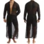 Cool Black Mesh Men’s Robe – Transparent Nightwear