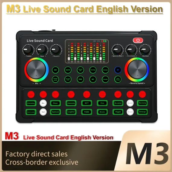 M3 RGB DSP Sound Card Smart Noise Reduction | PricZone