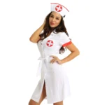 Sexy Nurse Roleplay Costume with Hat Belt 2 | PricZone